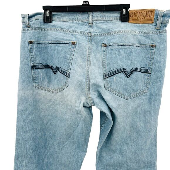 Mens Revolve Distressed Light Wash Jeans Size 40 X 32 - Picture 7 of 16